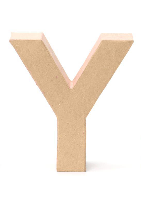 Papp-Buchstaben Y 17,5x5,5cm